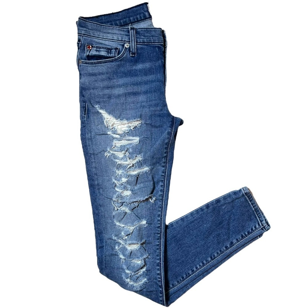 Hudson Jean Ciara S Skinny Exposed Button Distressed, Size 27